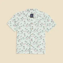 Allen Solly Boys Blue Printed Shirt-picture-23