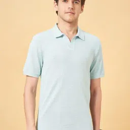 Byford by Pantaloons Green Tea Cotton Slim Fit Polo T-Shirt-picture-36