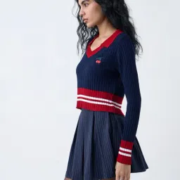 Nuon by Westside Navy Colourblock Top-image-99