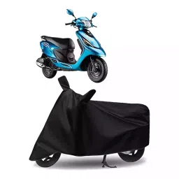 Auto Pearl Bike Cover for TVS Scooty Zest (Black)-picture-22