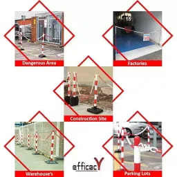 EFFICACY 10 m Length 8 mm Thickness S-Hook Shape PVC Red & White Safety Chain, WI-8MM-S/CHAIN-10 MTR-1 image 5