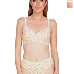 Liigne Pack Of 2 Everyday Printed Padded Bra Pure Cotton Lingerie Set-picture-30