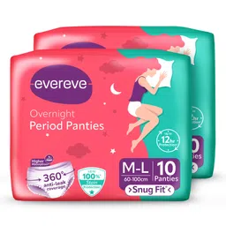 Evereve Ultra Absorbent, Heavy Flow Disposable Period Panties for Sanitary Protection, M-L Pack of 10 -  2 Pieces each-picture-12