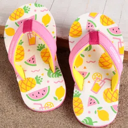 Cute Walk by Babyhug Flip Flops Fruits Print - Pink White (Strap Colour May Vary)-picture-24