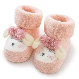 Kidofash Cotton Animal Embroidery Socks-Pink-image-97