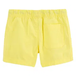 Carter's Solid Colour Shorts with Pocket Detailing - Yellow image 3