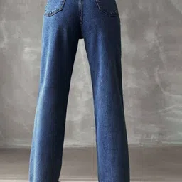 NU CLOTHS Women Comfort Wide Leg High-Rise Stretchable Jeans image 5