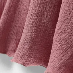 kookie kids india Kookie Kids Knit Frill Sleeves Solid Frock - Mauve image 4