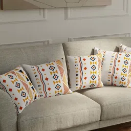 Urban Space Multicolor Cotton Cushion Covers - Set of 5 image 3