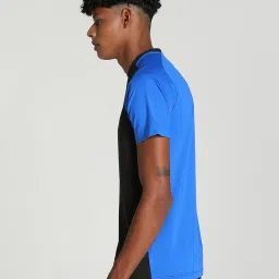 Puma Black & Blue Slim Fit Colour Block Sports T-Shirt image 3