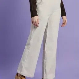 Forever 21 Beige Cotton Flared Pants image 3
