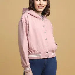Forever 21 Pink Regular Fit Bomber Jacket image 3