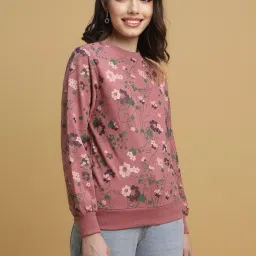Forever 21 Pink Floral Print Sweatshirt image 3