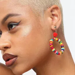 Sohi Gold Plated Party Designer Stone Drop Earrings image 3