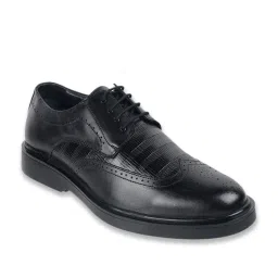 Mochi Men's Black Derby Shoes image 3