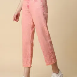 Allen Solly Peach Cotton Regular Fit Mid Rise Jeans image 3