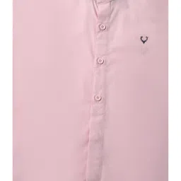 Allen Solly Junior Boys Pink Solid Full Sleeves Shirt image 3