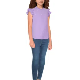 Allen Solly Junior Lilac Embellished Top image 3