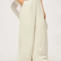 Only White Solid Trousers image 3