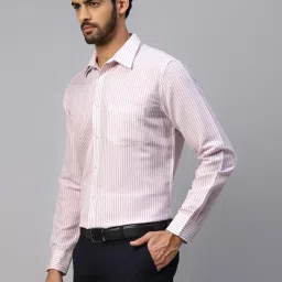 Don Vino Pink Slim Fit Striped Shirt image 3
