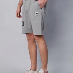 Free Authority Grey Regular Fit Printed Shorts image 3