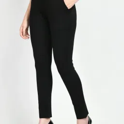 Exude Black Plain Trousers image 3
