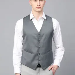 ManQ Grey Sleeveless Waistcoat-picture-20
