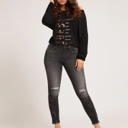 Guess Grey Solid Jeans image 3