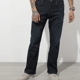 The Roadster Life Co. Men Bootcut Low Distress Light Fade Stretchable Jeans image 5