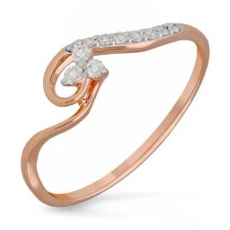 Malabar Gold and Diamonds 18k IGI Certified Diamond Rose Gold Ring for Women-picture-20