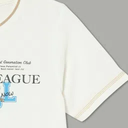 Fame Forever by Lifestyle Off White Printed Regular Fit T-Shirt image 3