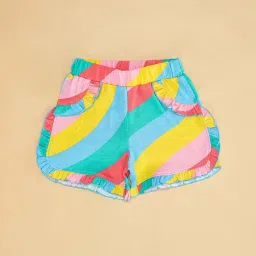 Pantaloons Baby Multicolor Cotton Striped Shorts image 3