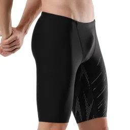 Speedo Black Regular Fit Printed Sports Shorts image 3