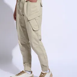 People By Pantaloons White Regular Fit Joggers image 3