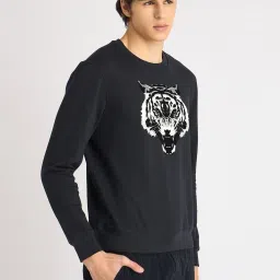 Antony Morato Blue Regular Fit Printed Sweatshirt image 3