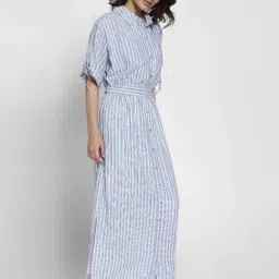 American Eagle Blue Regular Fit Printed Dress image 3