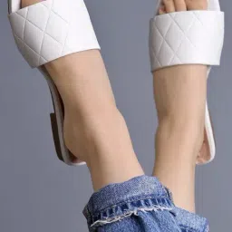 Shoetopia Women's White Casual Sandals-picture-11