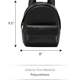 Fossil Black Solid Backpack image 3