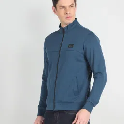 Arrow New York Blue Regular Fit Sweatshirt image 3