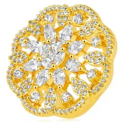 Peora Gold Plated Adjustable Finger Ring for Women image 3