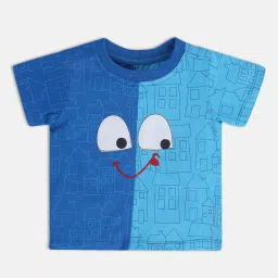 MINIKLUB Kids Blue Color Block T-Shirt image 3