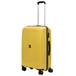 United Colors Of Benetton Wayfarer Yellow Textured Hard Cabin Trolley Bag - 56 Cms image 3