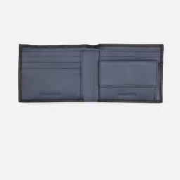 Van Heusen Black & Navy Formal Leather Bi-Fold Wallet for Men image 3