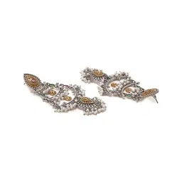 Priyaasi A Long-Styled Symphony of Oxidized Dangler Earrings image 3