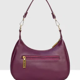 Esbeda Maroon Solid Medium Shoulder Handbag image 3