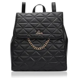 Lavie Casper Black Synthetic Quilted Backpack image 3