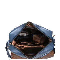 SASSORA Maya Blue Solid Medium Cross Body Bag image 3