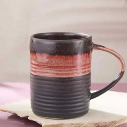 Fabindia Home Black Ceramic Mug (380ml)-picture-18