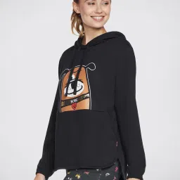 Skechers Black Printed Hoodie image 3