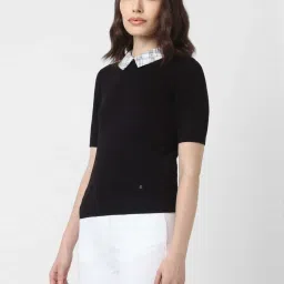 Van Heusen Black Printed Top image 3